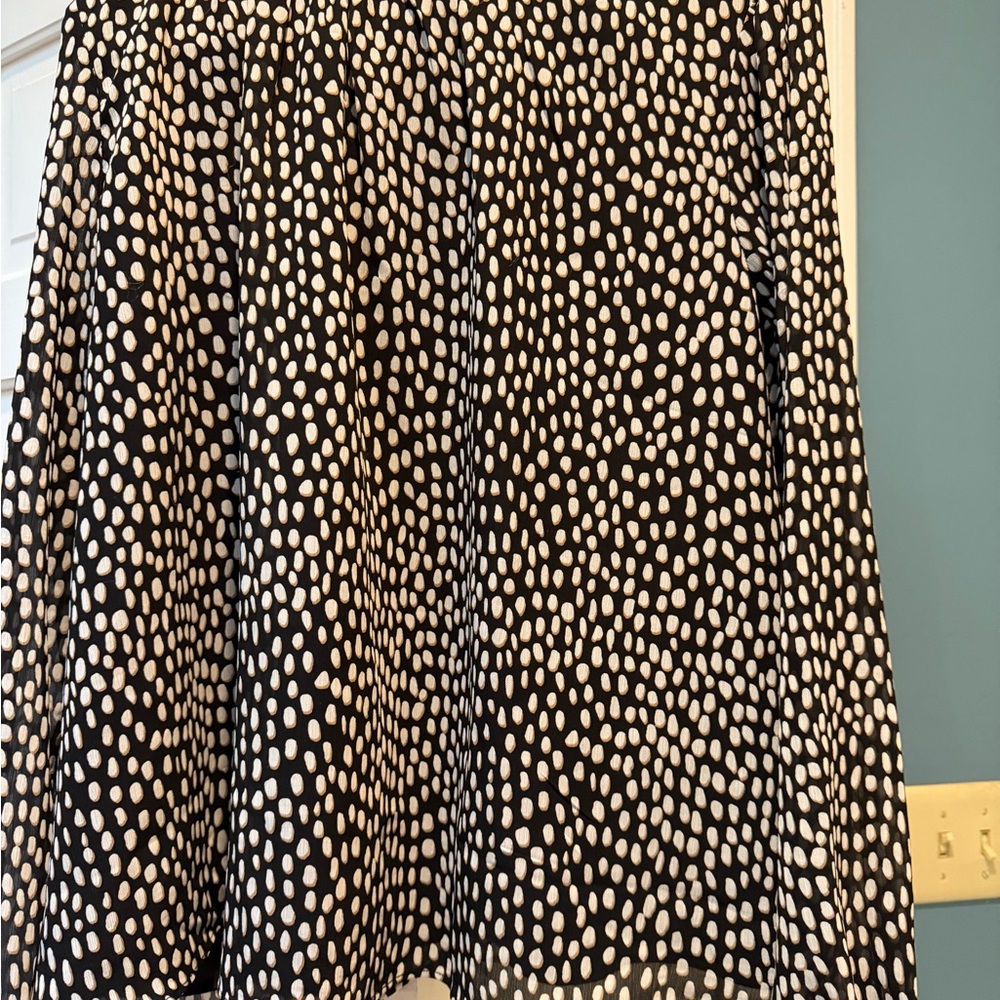 J. Crew Black and White Patterned Blouse XXL
